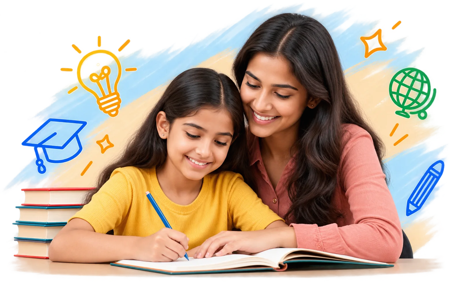 Students studying together
